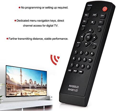 Replacement TV Remote Control for Emerson, Universal Durable TV Remote Controller for Emerson NH000UD with 10M Remote Distance
